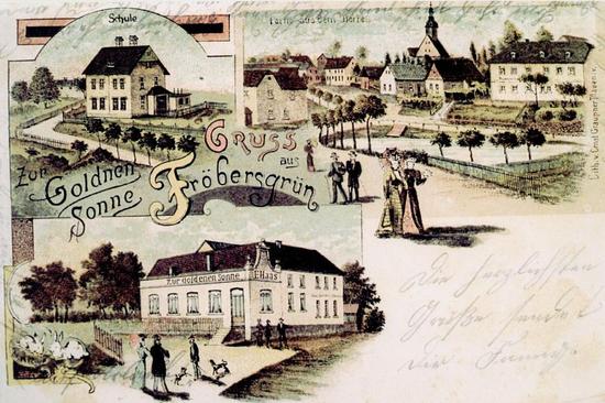 historische Postkarte Fröbersgrün