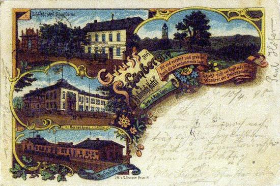 historische Postkarte Schönberg